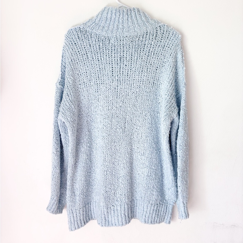 Anthropologie The Need-It Mock Neck Sweater Light Blue - Picture 6 of 6